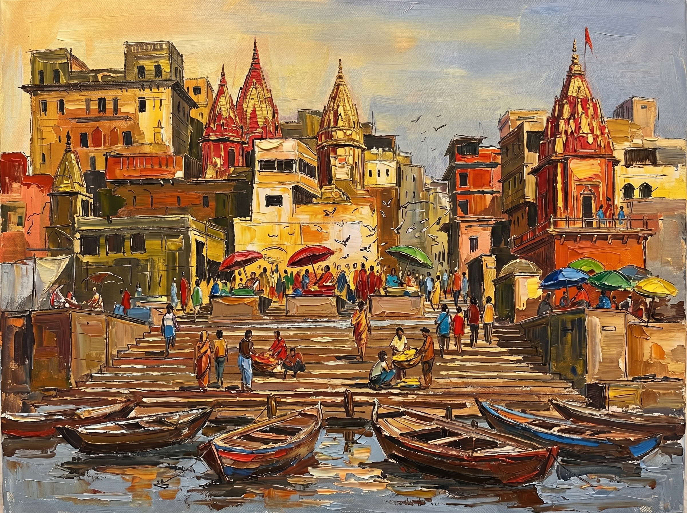 Sandhya Kaushik — Impressionistic India Series & Palette Knife Painting